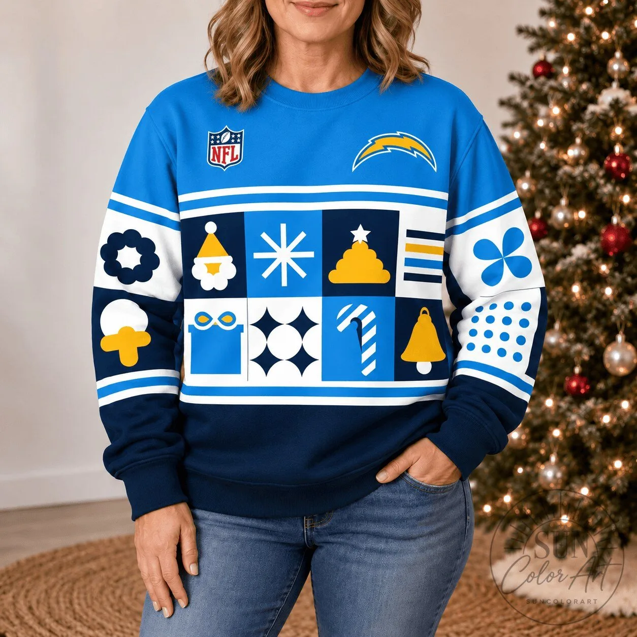 Los Angeles Chargers NFL Christmas Holiday Ugly Sweater Sweatshirt