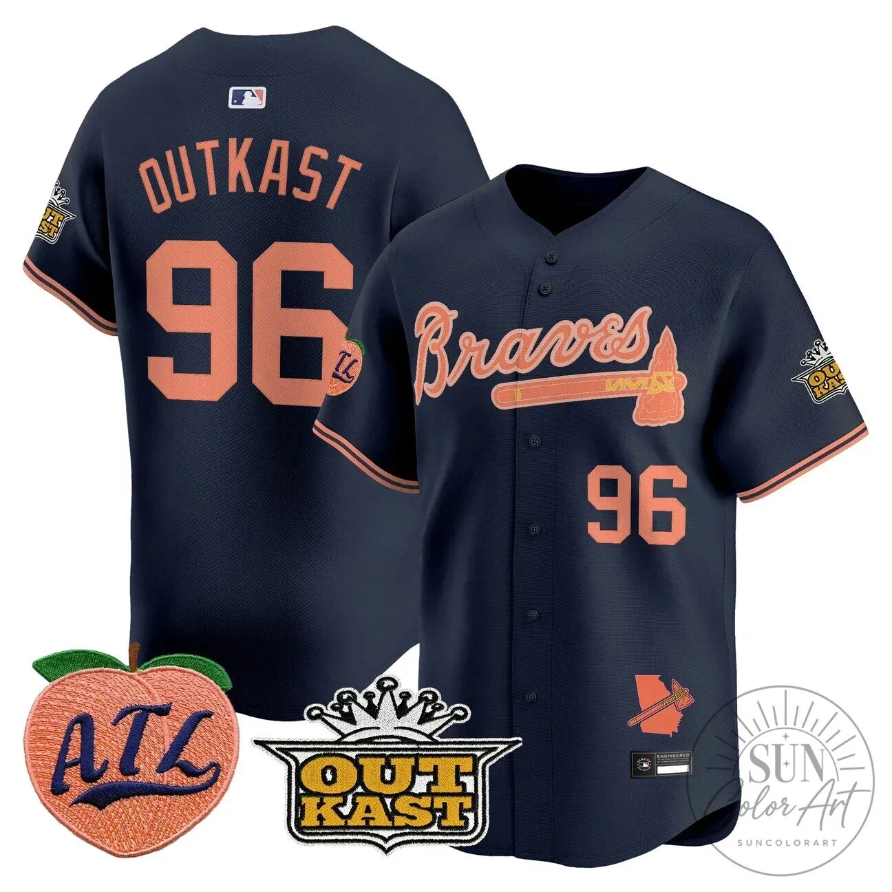 Atlanta Braves Jersey featuring Ronald Acuna Jr. 55 Atlanta Braves Jersey featuring Ronald Acuna Jr.