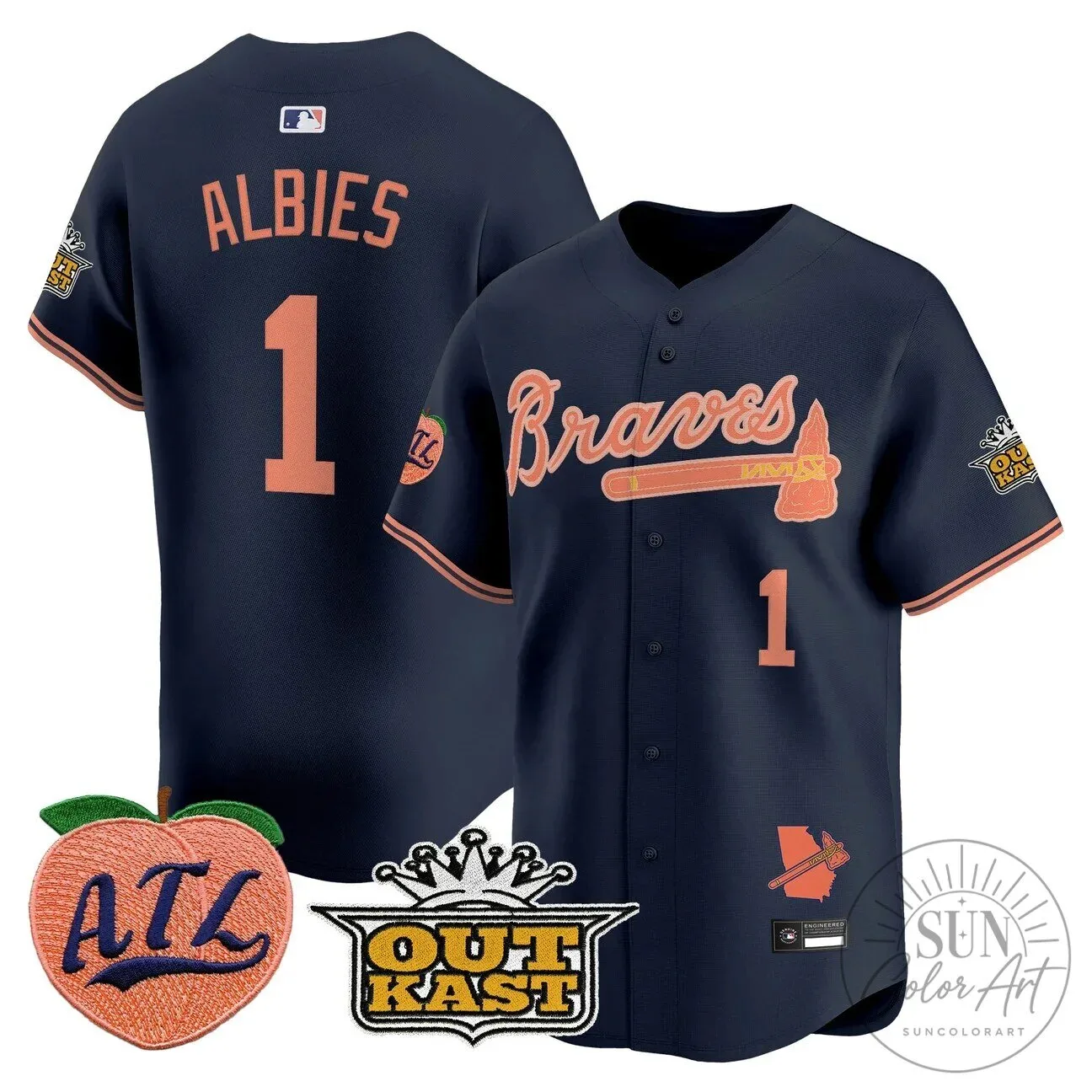 Atlanta Braves Jersey featuring Ronald Acuna Jr. 58 Atlanta Braves Jersey featuring Ronald Acuna Jr.