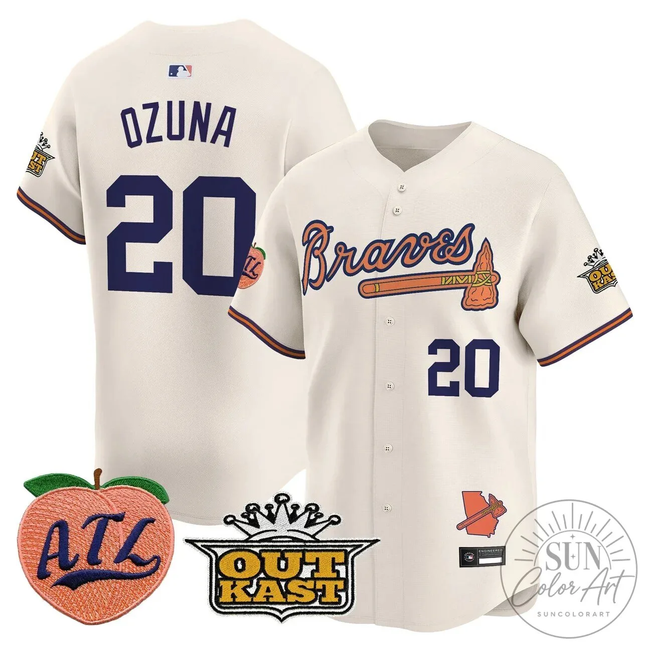 Atlanta Braves Jersey featuring Ronald Acuna Jr. 67 Atlanta Braves Jersey featuring Ronald Acuna Jr.