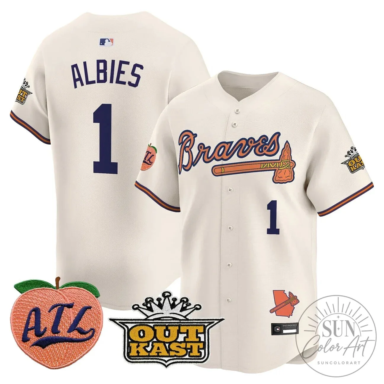 Atlanta Braves Jersey featuring Ronald Acuna Jr. 68 Atlanta Braves Jersey featuring Ronald Acuna Jr.