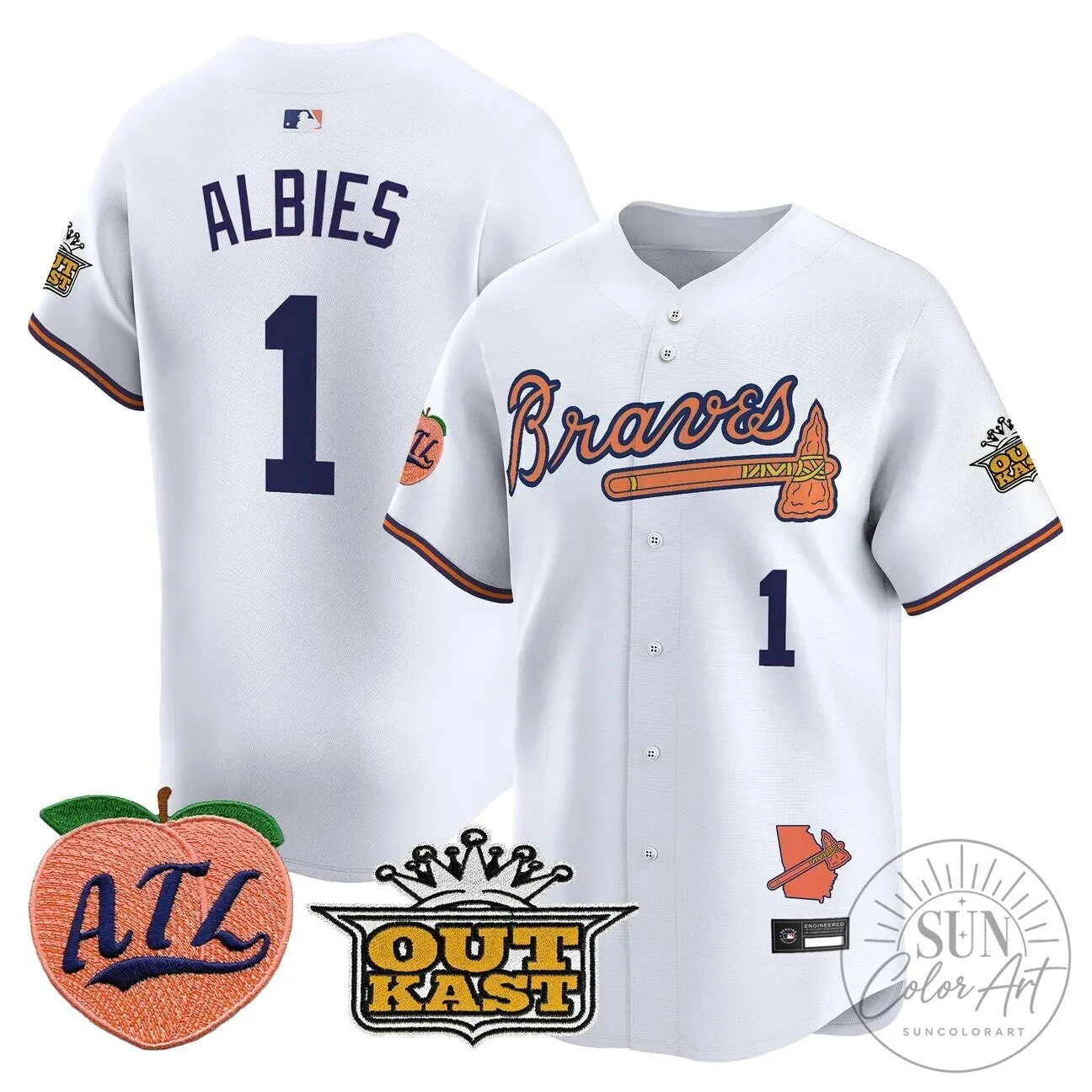 Atlanta Braves Jersey featuring Ronald Acuna Jr. 93 Atlanta Braves Jersey featuring Ronald Acuna Jr.