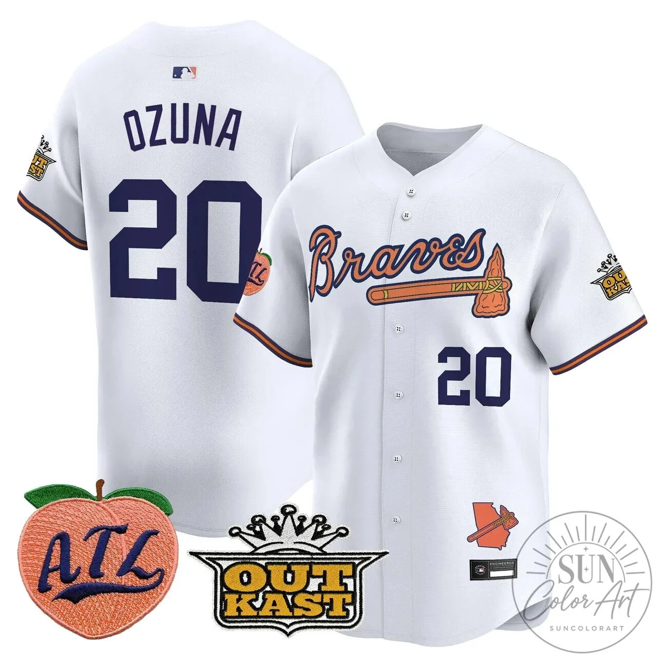 Atlanta Braves Jersey featuring Ronald Acuna Jr. 95 Atlanta Braves Jersey featuring Ronald Acuna Jr.