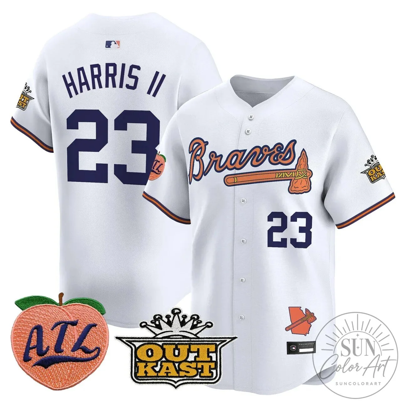 Atlanta Braves Jersey featuring Ronald Acuna Jr. 96 Atlanta Braves Jersey featuring Ronald Acuna Jr.