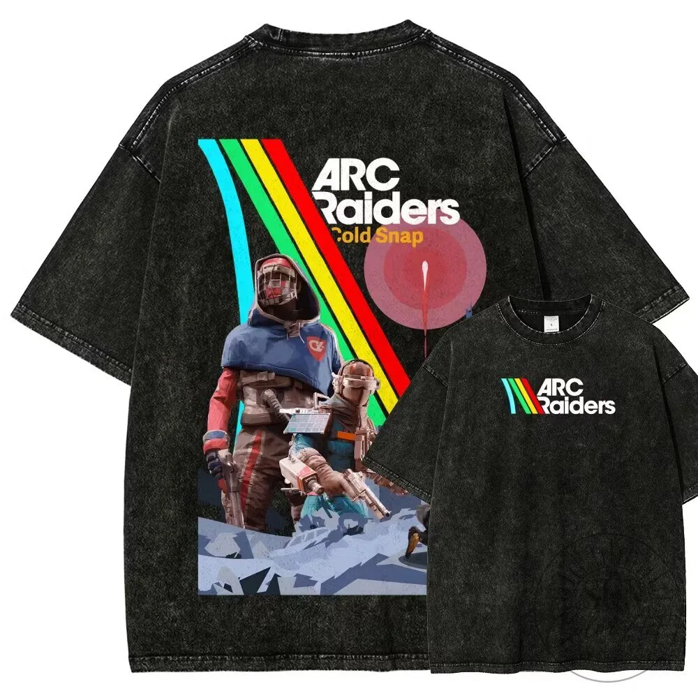 ARC Raiders Cold Snap Video Game Washed Black Graphic T-Shirt