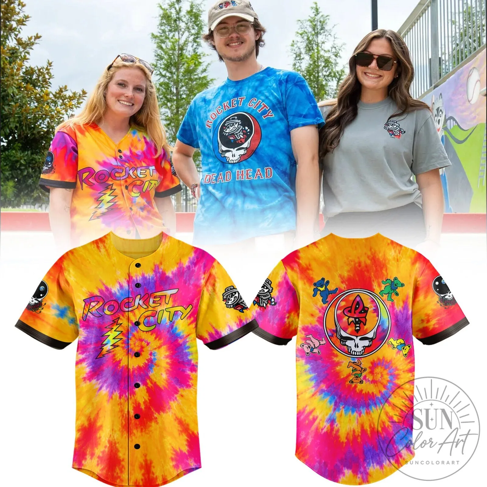 Grateful Dead Night Baseball Jersey by Rocket City Trash Pandas