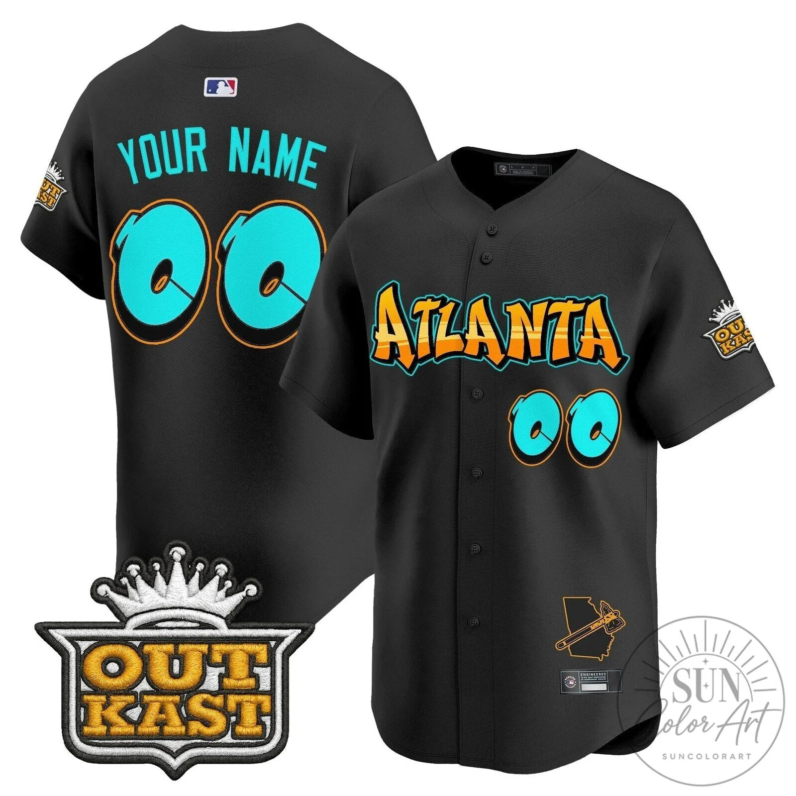 Atlanta Braves Outkast Graffiti Edition Baseball Jersey