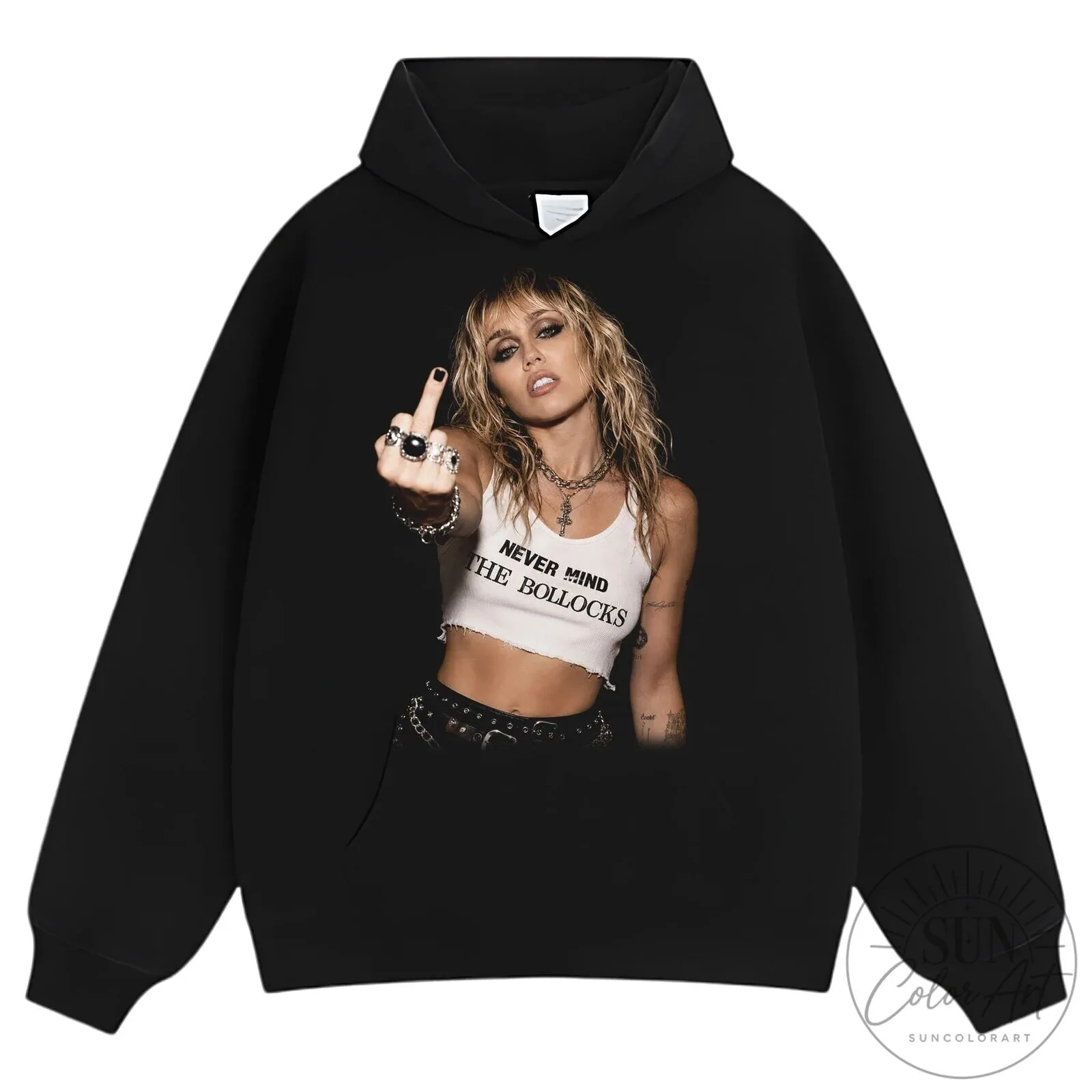 Miley Cyrus Middle Finger Vintage Washed Black T-Shirt 19 Miley Cyrus Middle Finger Vintage Washed Black T-Shirt