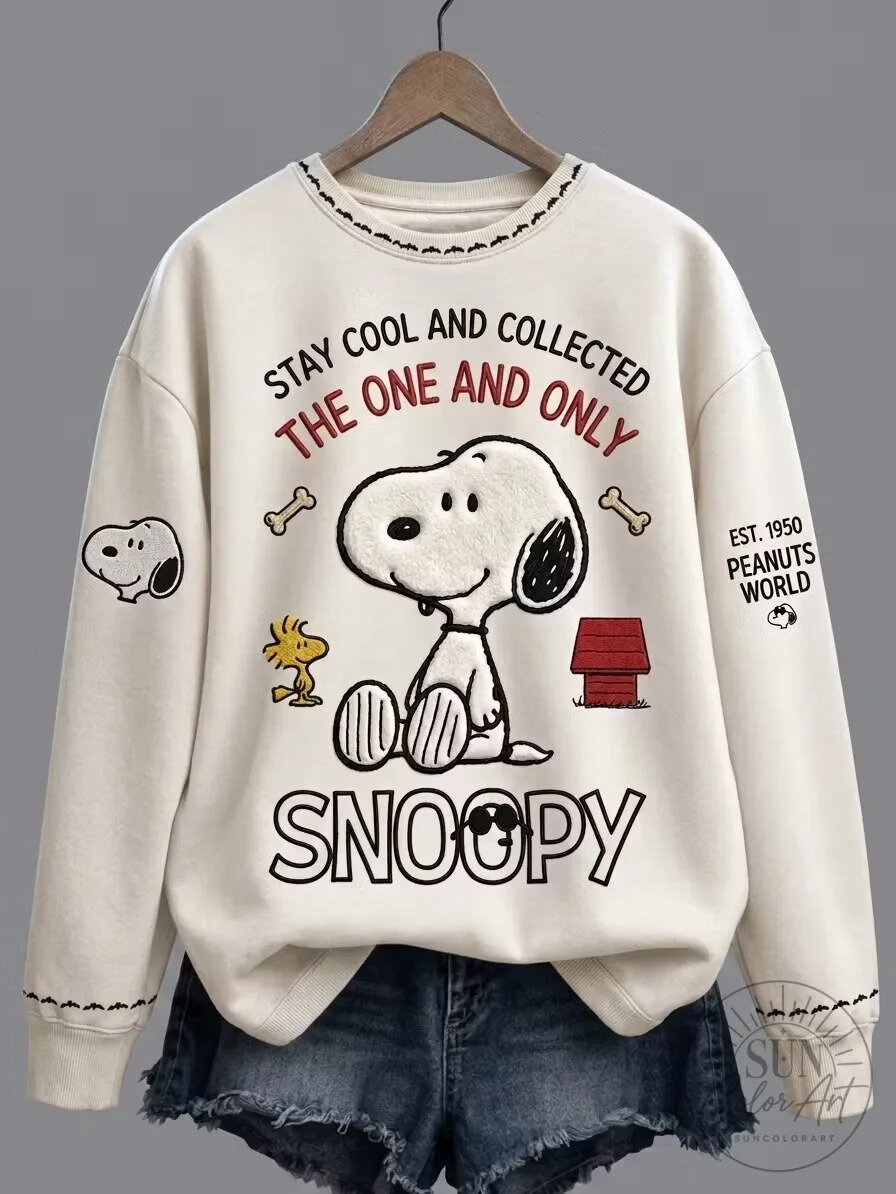 Snoopy Stay Cool And Collected Peanuts World Sweatshirt