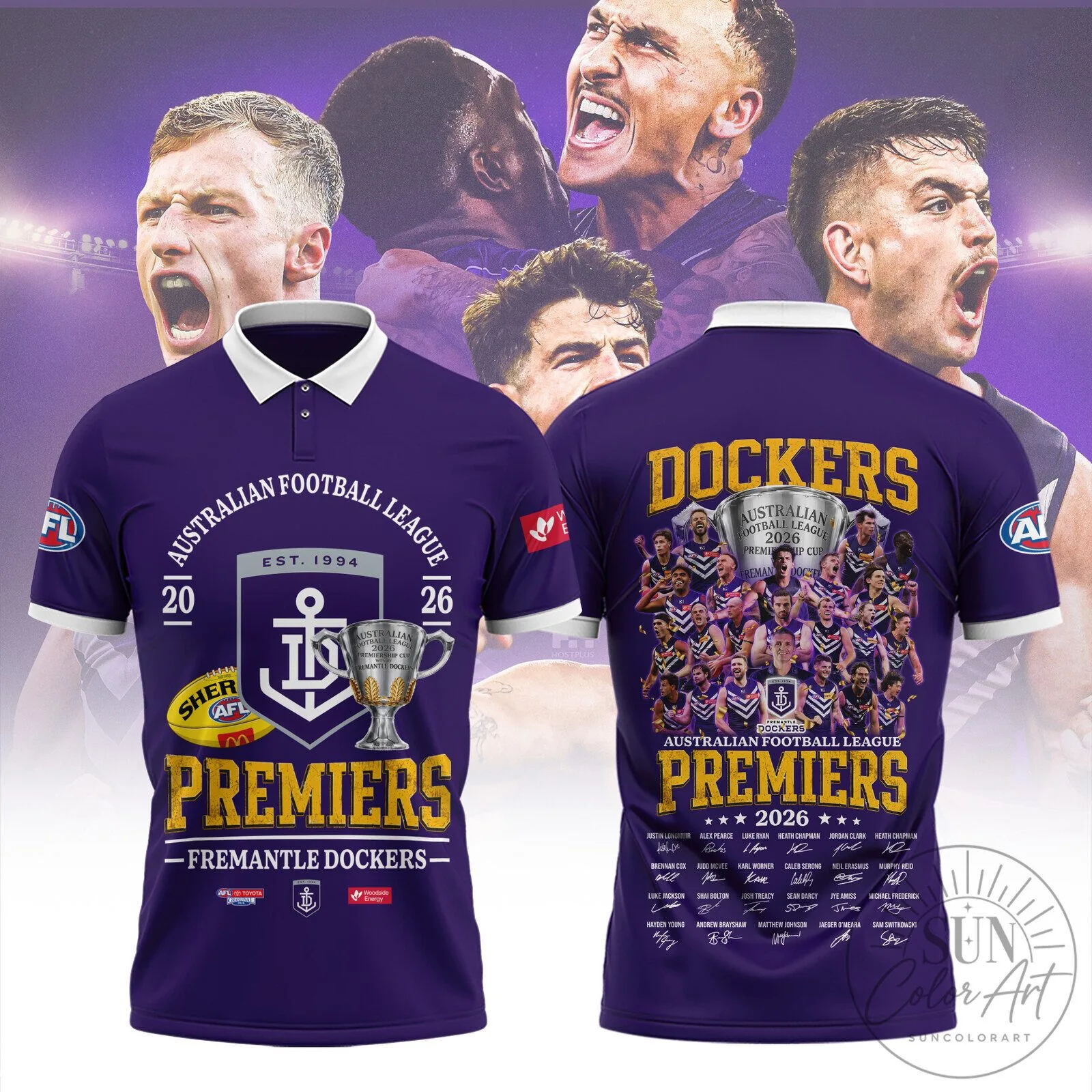 Fremantle Dockers Australian Football League Premiers 2026 Polo Shirt