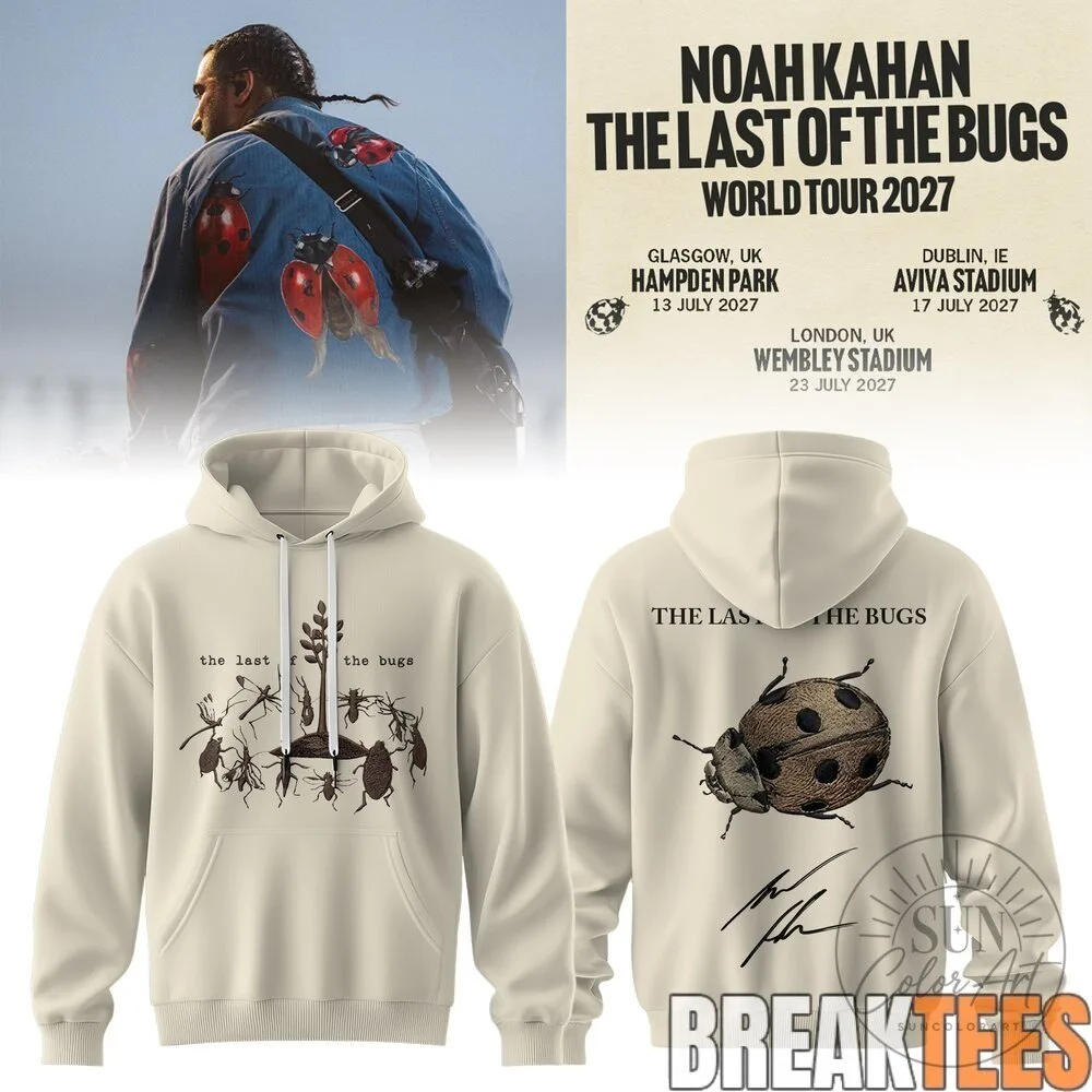 Noah Kahan The Last of The Bugs World Tour 2027 Concert Hoodie 12 Noah Kahan The Last of The Bugs World Tour 2027 Concert Hoodie
