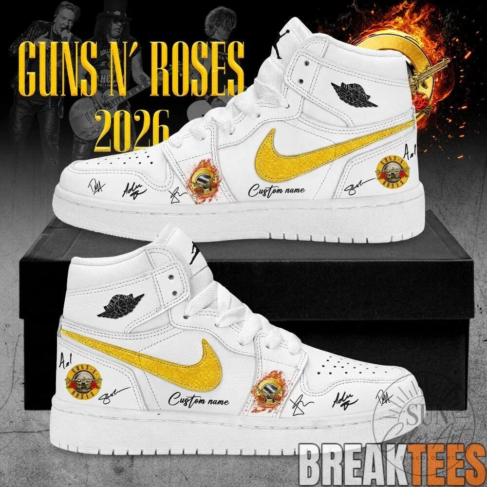 Guns N' Roses World Tour 2026 Custom Name High-Top Sneakers 1 Guns N' Roses World Tour 2026 Custom Name High-Top Sneakers