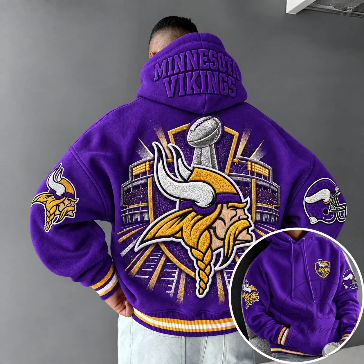 Minnesota Vikings NFL Football Team Purple Hoodie