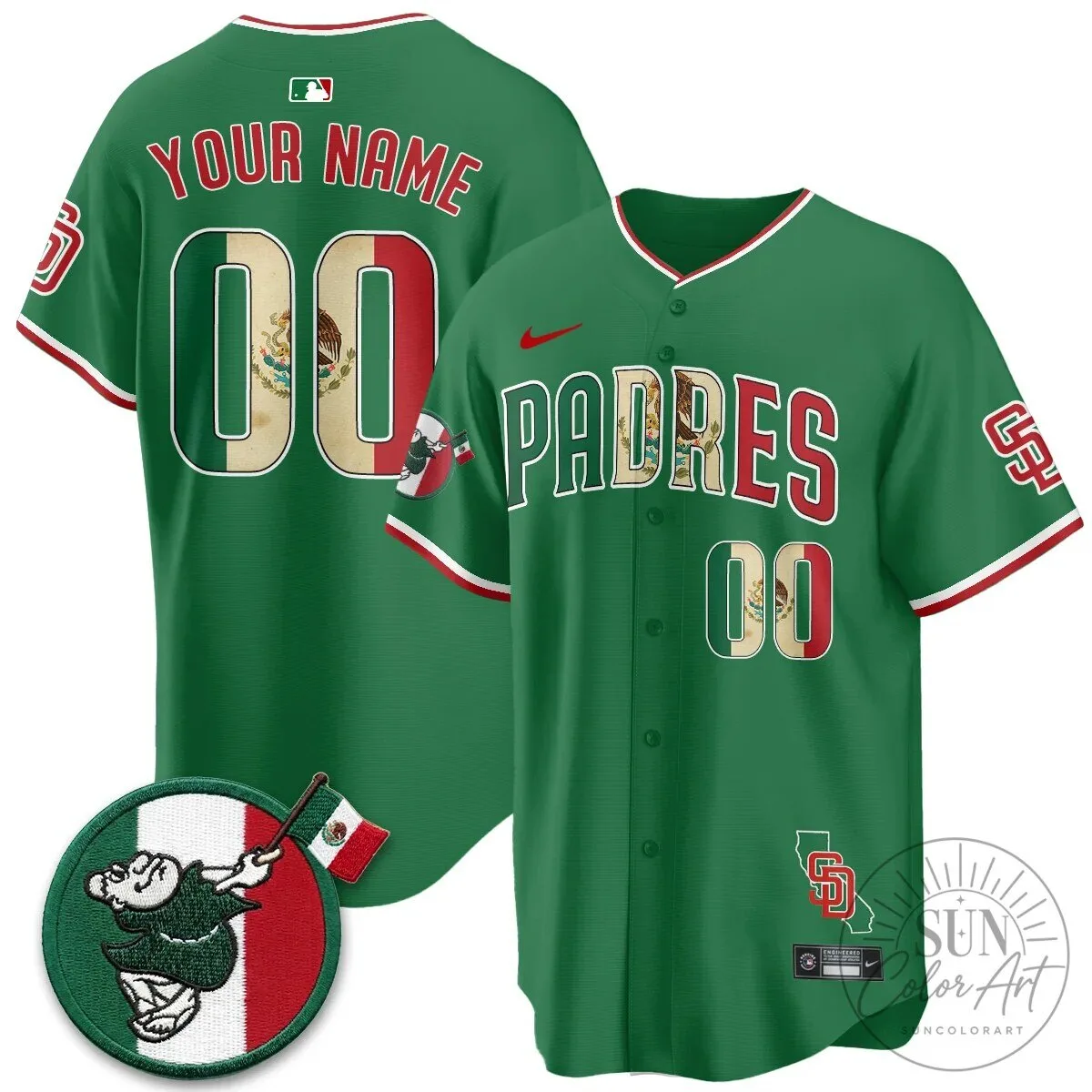 San Diego Padres Mexico Flag Heritage Black Custom Baseball Jersey 11 San Diego Padres Mexico Flag Heritage Black Custom Baseball Jersey