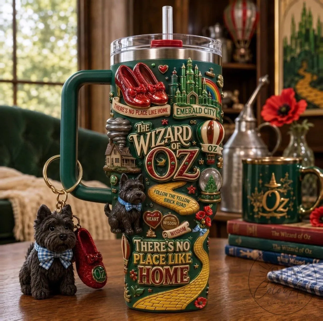 Wizard of Oz Emerald City There's No Place Like Home 40oz Tumbler with Handle