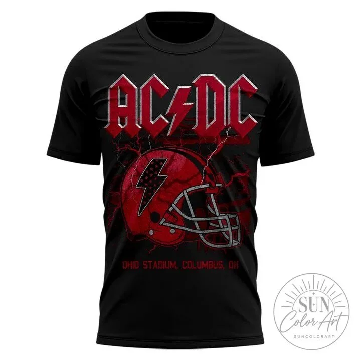 Ohio State Football AC/DC Power Up Tour 2026 Concert Black T-Shirt 8 Ohio State Football AC/DC Power Up Tour 2026 Concert Black T-Shirt