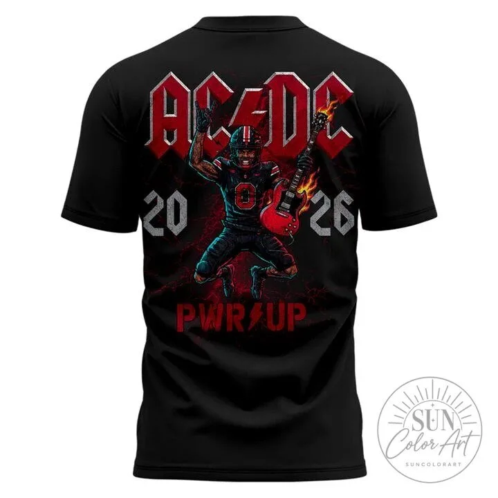 Ohio State Football AC/DC Power Up Tour 2026 Concert Black T-Shirt 9 Ohio State Football AC/DC Power Up Tour 2026 Concert Black T-Shirt