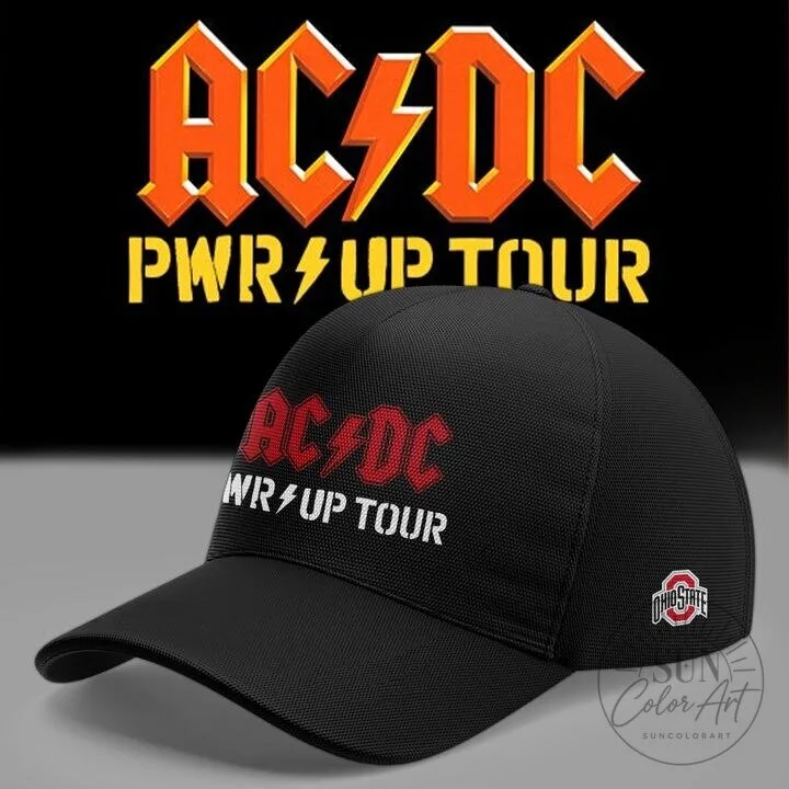 Ohio State Football AC/DC Power Up Tour 2026 White T-Shirt 12 Ohio State Football AC/DC Power Up Tour 2026 White T-Shirt