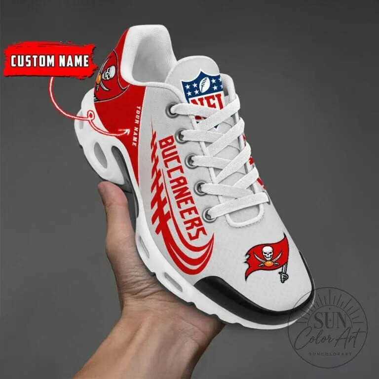 Tampa Bay Buccaneers Custom Name NFL Football Team Sneakers Shoes