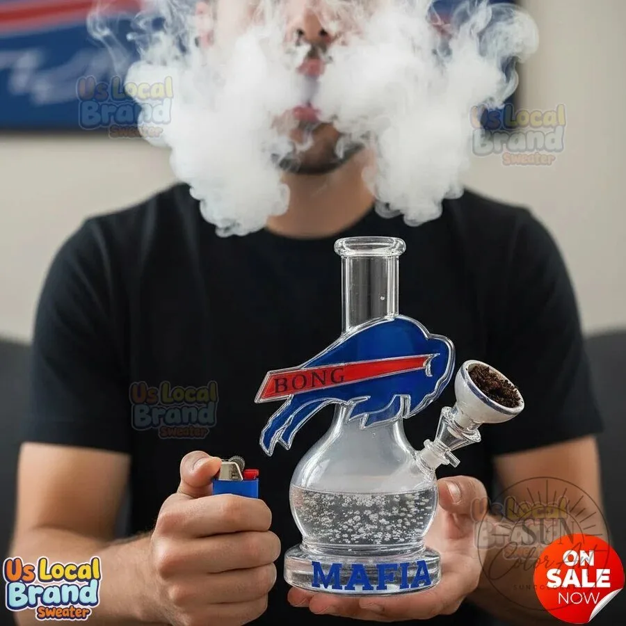 Buffalo Bills Mafia Football Team Glass Water Pipe