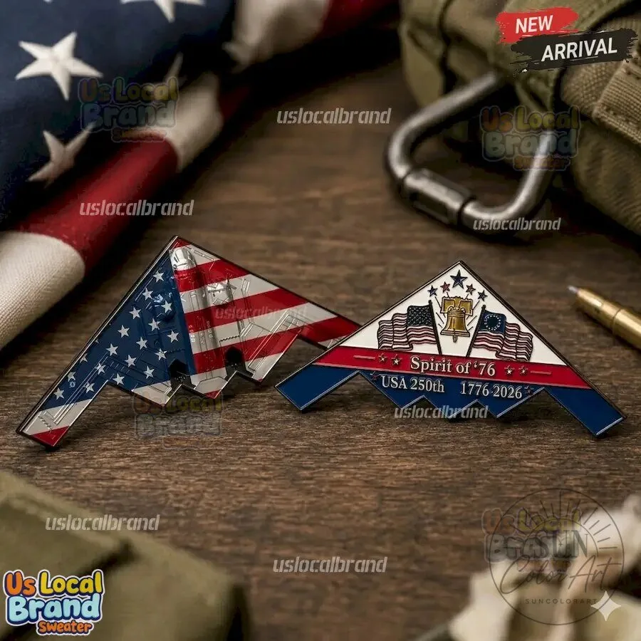 Spirit of 76 B-2 Stealth Bomber American Flag Challenge Coin 8 Spirit of 76 B-2 Stealth Bomber American Flag Challenge Coin