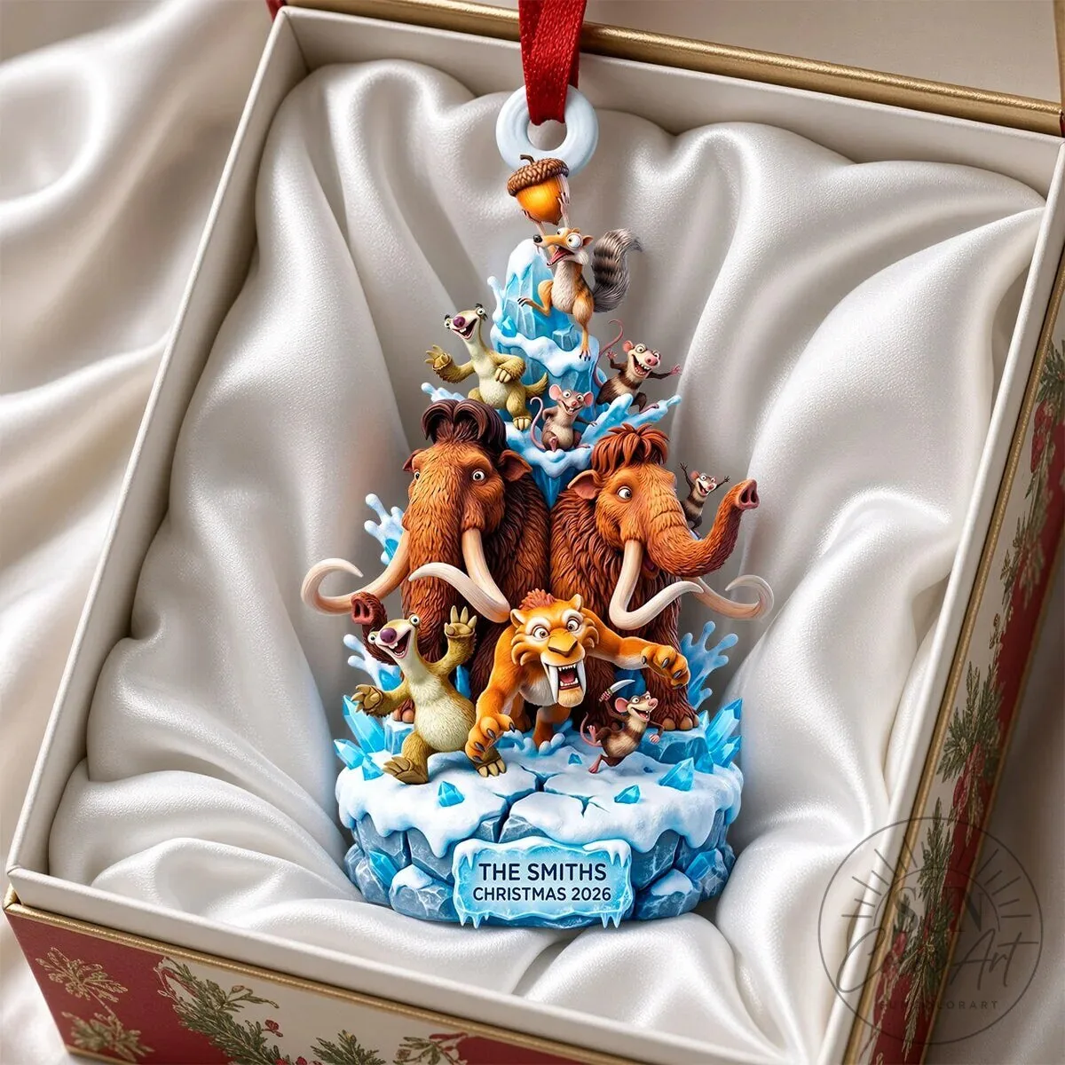 Ice Age Christmas Tree Shaped Custom Name Holiday Ornament 9 Ice Age Christmas Tree Shaped Custom Name Holiday Ornament