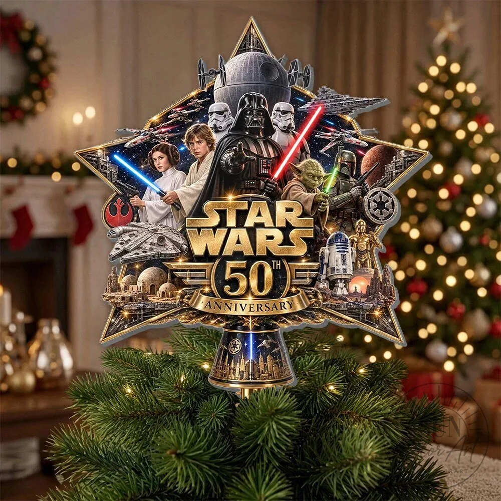 Christmas Tree Topper Holiday Decoration for the 50th Anniversary of Star Wars