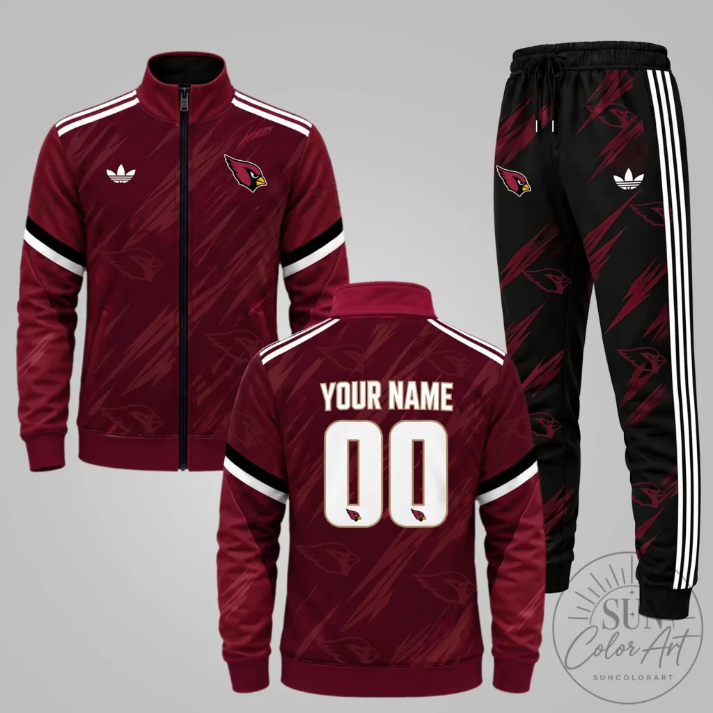 Arizona Cardinals Football Team Personalized Jacket and Jogger Pants Set Arizona Cardinals Football Team Personalized Jacket and Jogger Pants Set