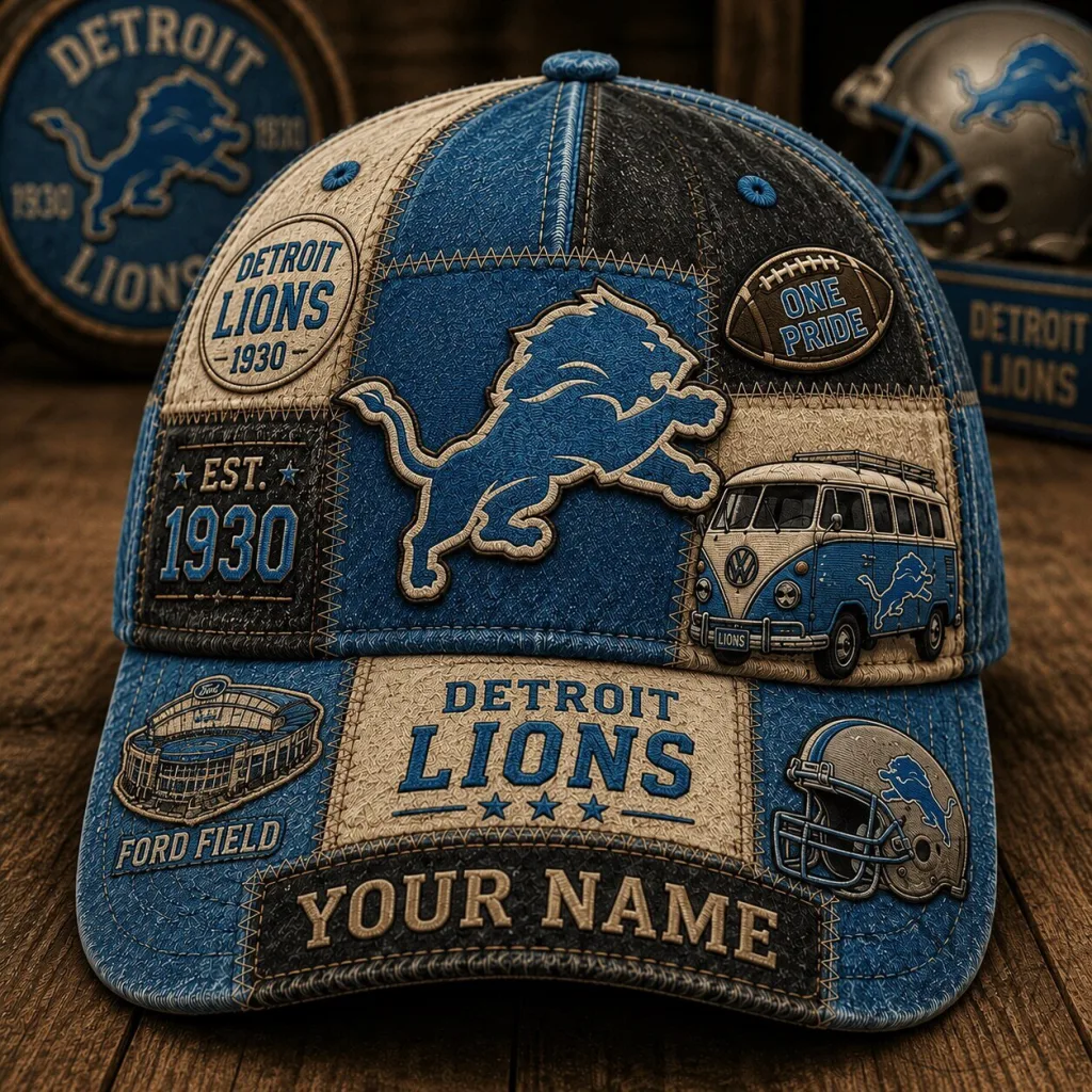 Detroit Lions Fan Personalized Classic Cap Hat Detroit Lions Fan Personalized Classic Cap Hat