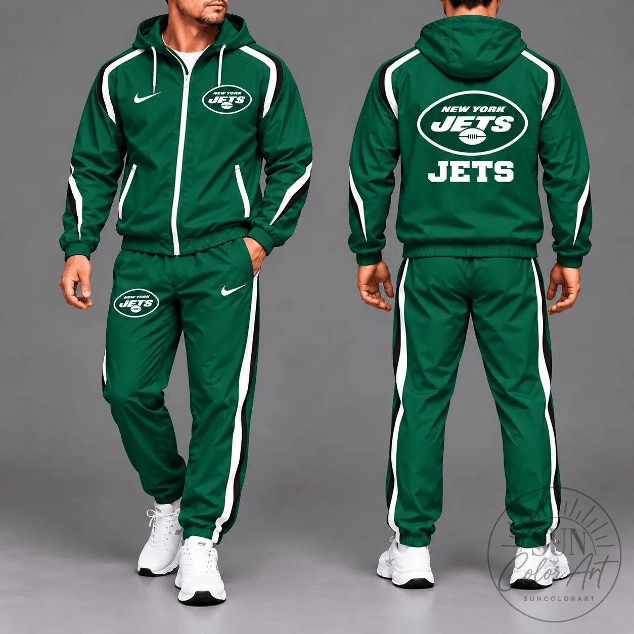 New York Jets National Football League Game Day Full Zip Hooded Jacket and Jogger Pants 5 New York Jets National Football League Game Day Full Zip Hooded Jacket and Jogger Pants