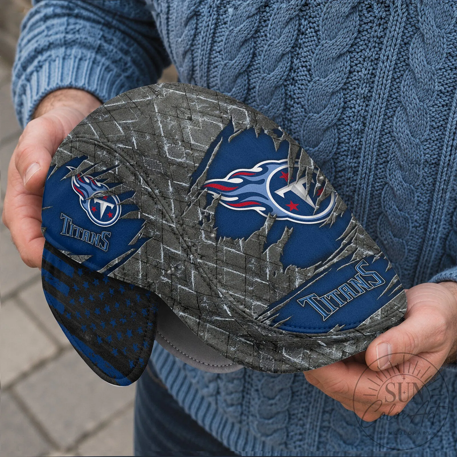 NFL Flat Cap with Foldable Ear Flaps for Tennessee Titans Fans 10 NFL Flat Cap with Foldable Ear Flaps for Tennessee Titans Fans