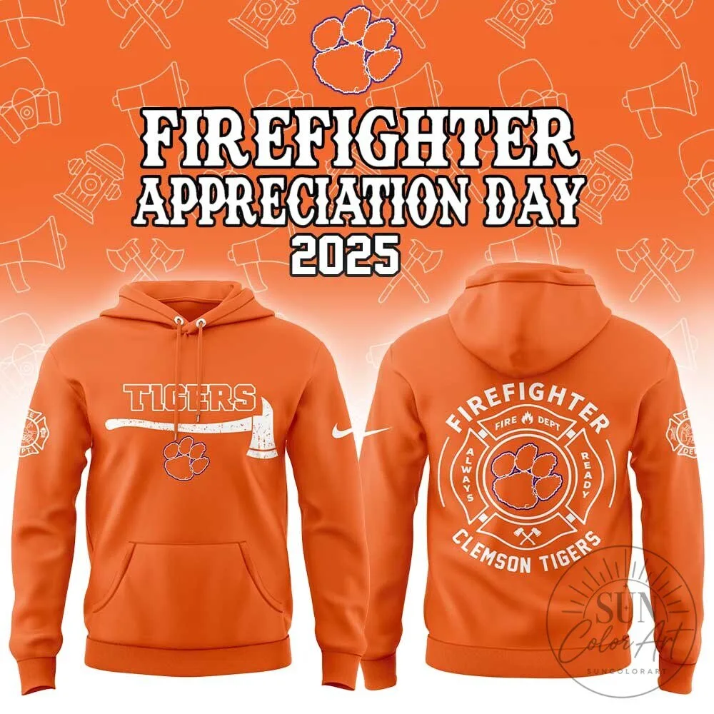 Clemson Tigers Firefighter Appreciation Day 2025 Hoodie