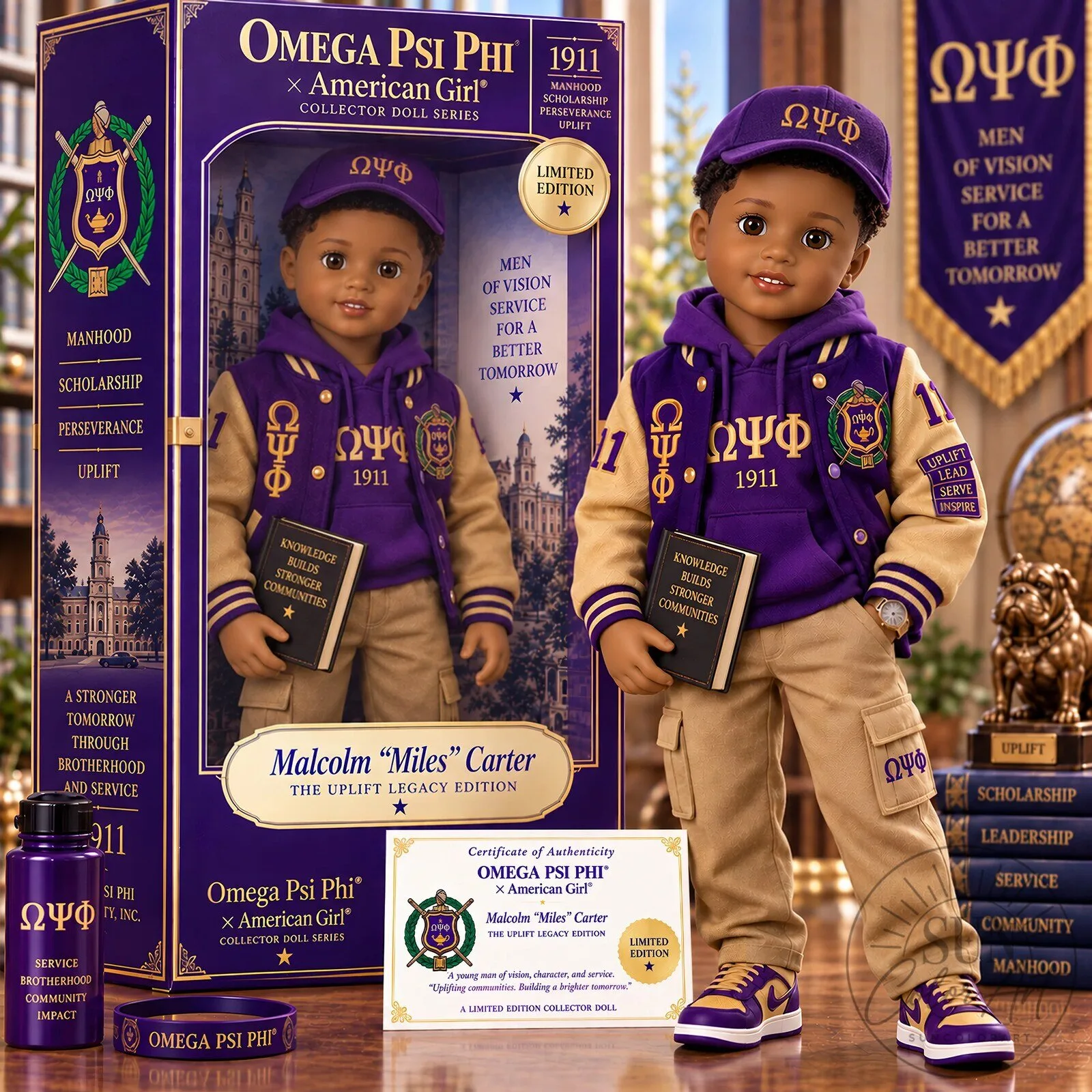 Omega Psi Phi American Girl Malcolm Miles Carter Collector Doll