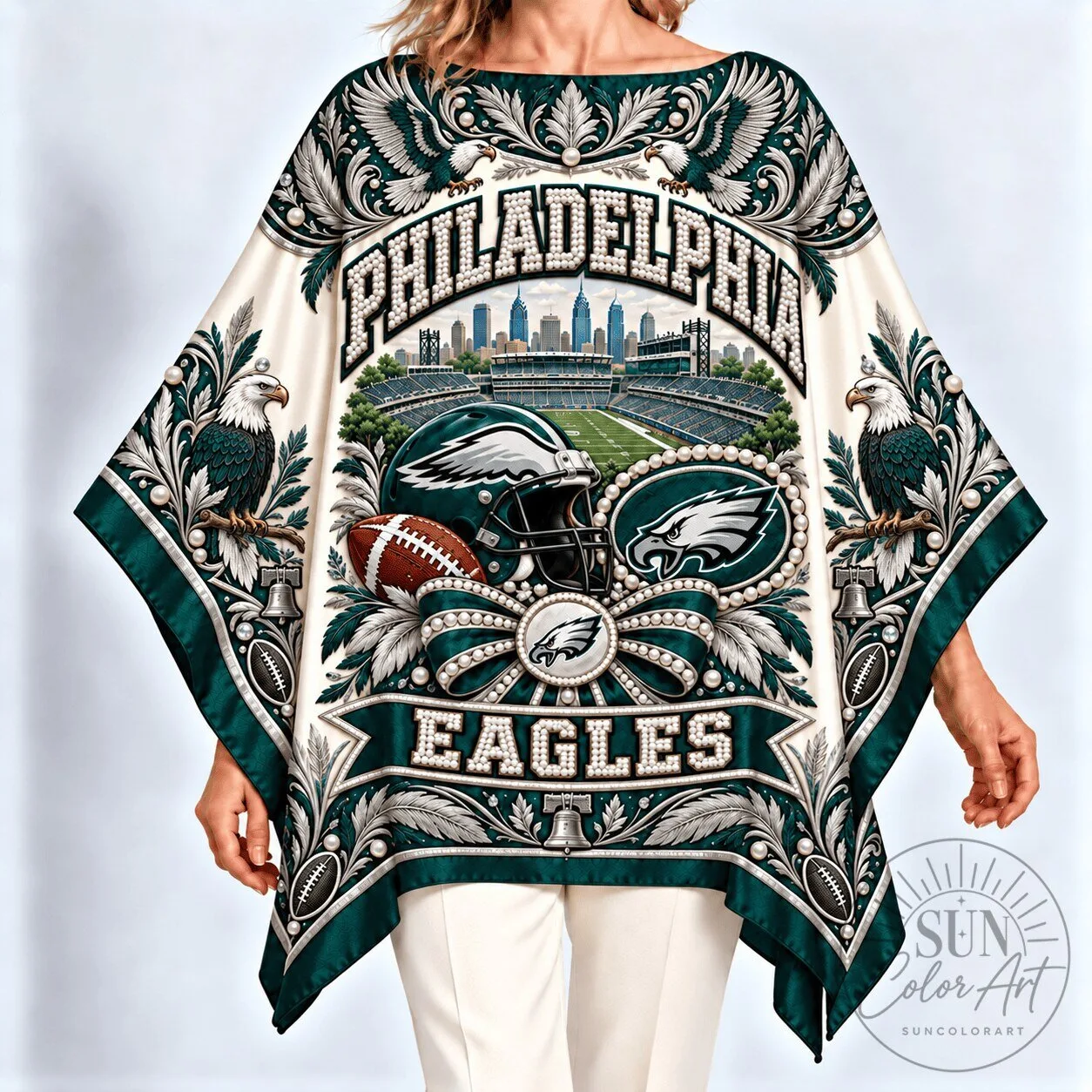 Philadelphia Eagles Football Team Stadium Fan Apparel Poncho