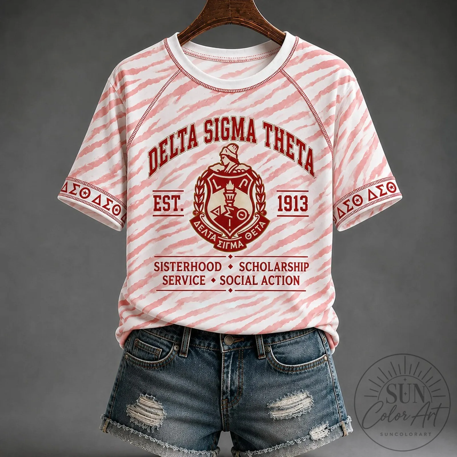 Sisterhood Scholarship T-Shirt for Delta Sigma Theta Sorority Social Action Service