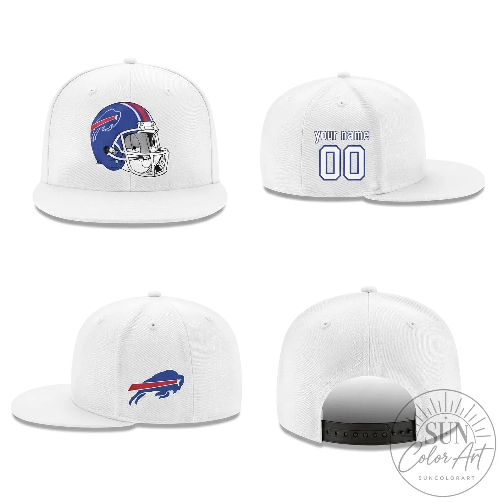 Black Snapback Cap Hat with Personalized Buffalo Bills Football Helmet Design 10 Black Snapback Cap Hat with Personalized Buffalo Bills Football Helmet Design