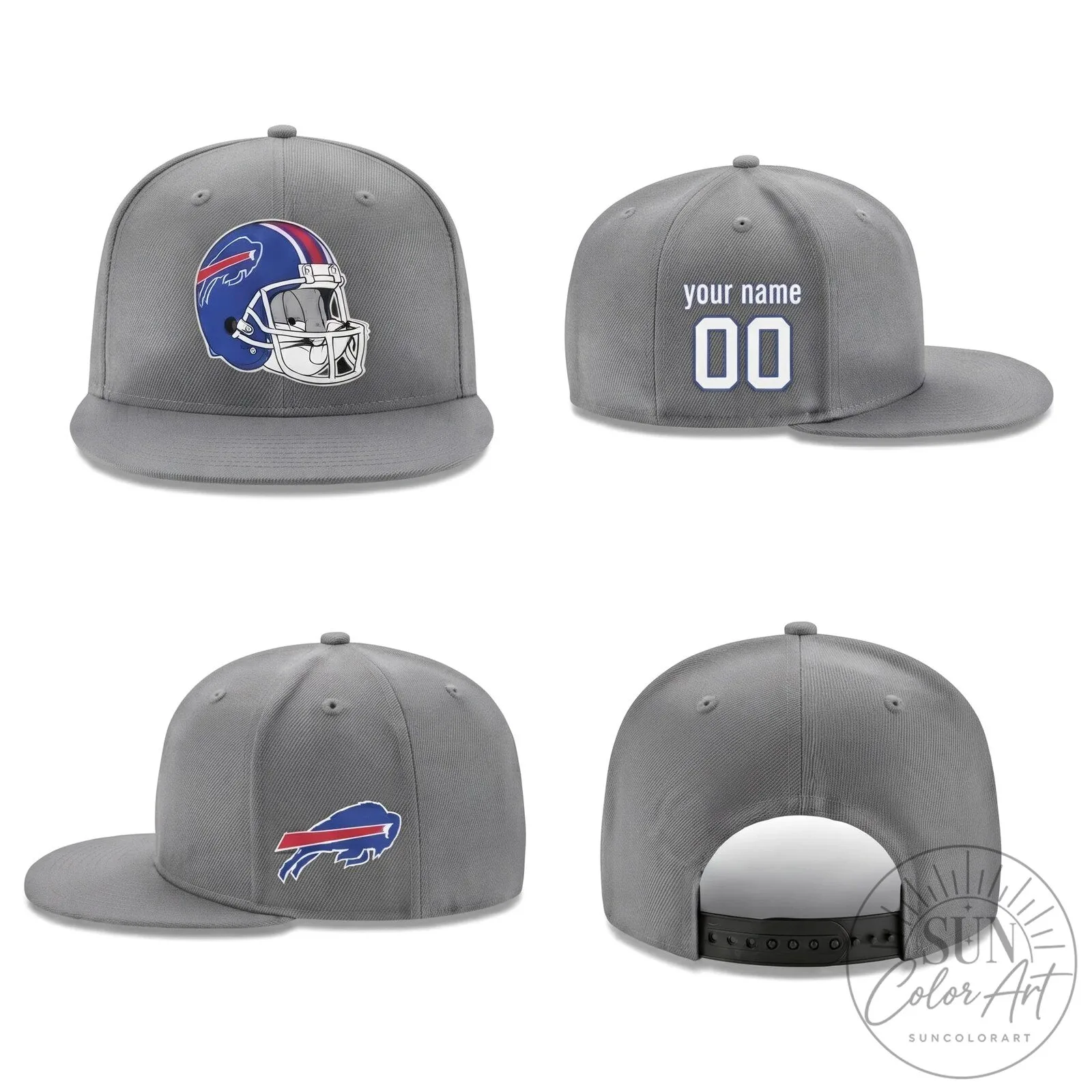Black Snapback Cap Hat with Personalized Buffalo Bills Football Helmet Design 11 Black Snapback Cap Hat with Personalized Buffalo Bills Football Helmet Design