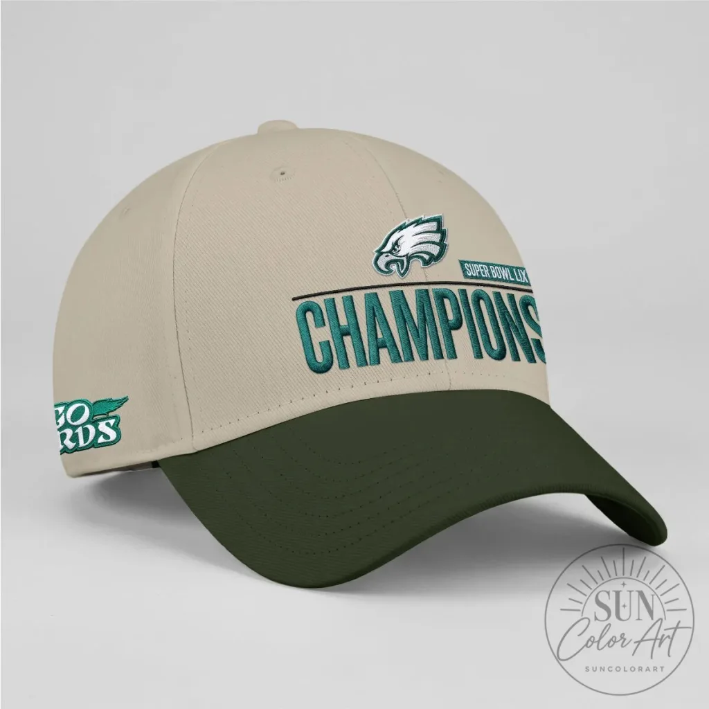 Embroidered Hat for Philadelphia Eagles Super Bowl LIX Champions Baseball Cap Embroidered Hat for Philadelphia Eagles Super Bowl LIX Champions Baseball Cap