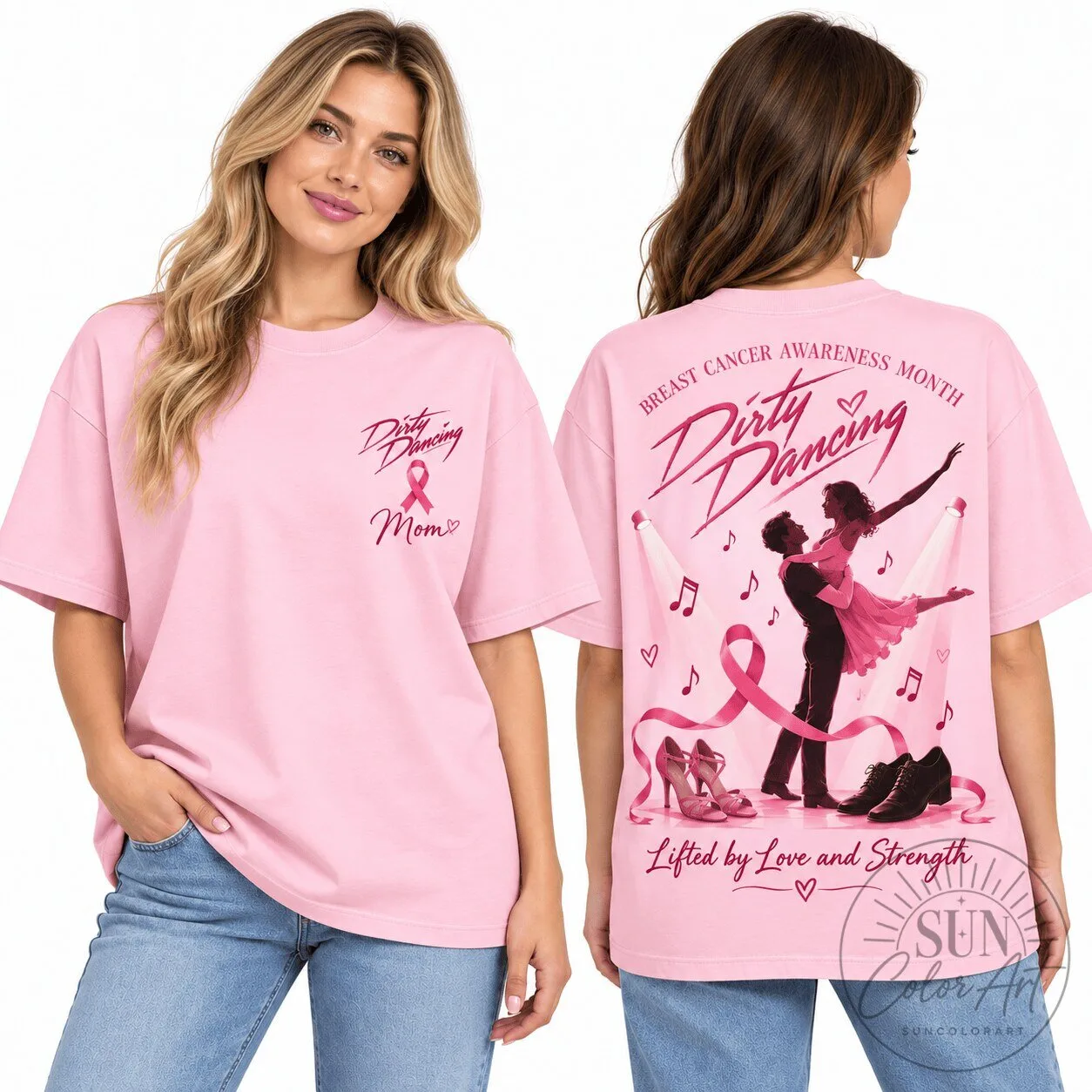 Dirty Dancing Breast Cancer Awareness Month Pink Ribbon Mom T-Shirt