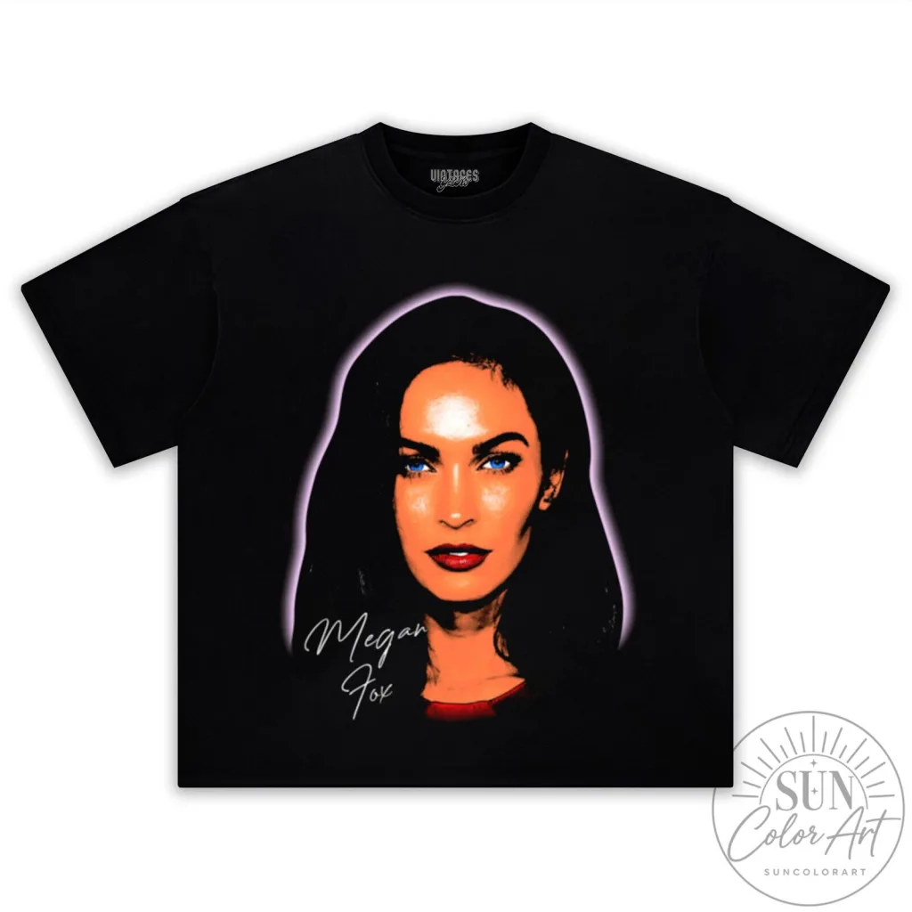 Megan Fox Portrait Graphic T-Shirt for Women, Men, and Fans Megan Fox Portrait Graphic T-Shirt for Women, Men, and Fans