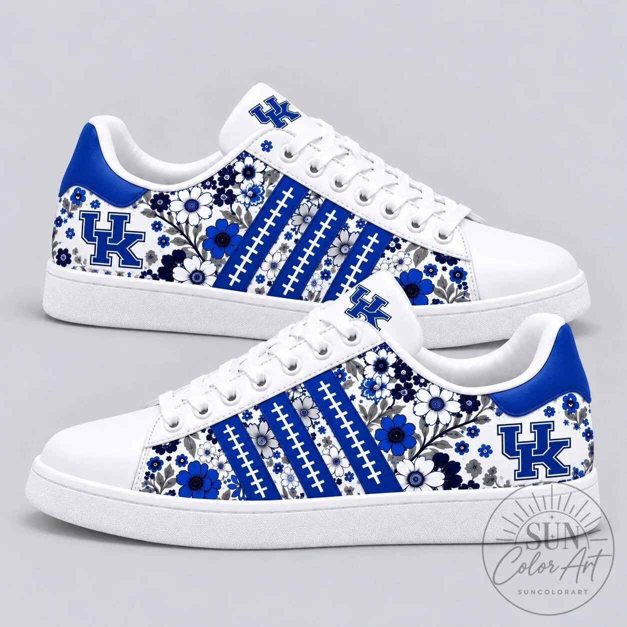 Kentucky Wildcats Floral Design Team Spirit Sneakers