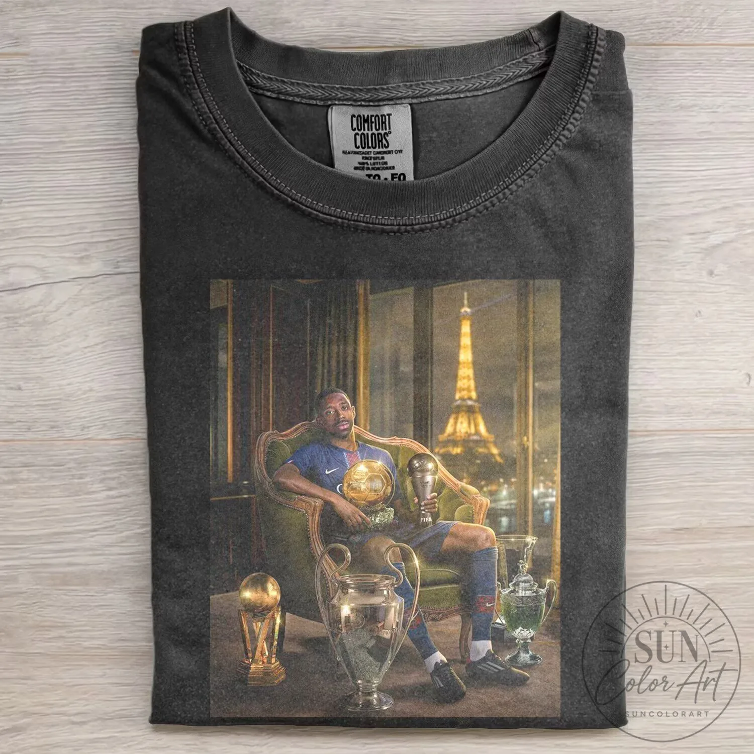 Ousmane Dembélé Football Player Vintage Style Graphic T-Shirt