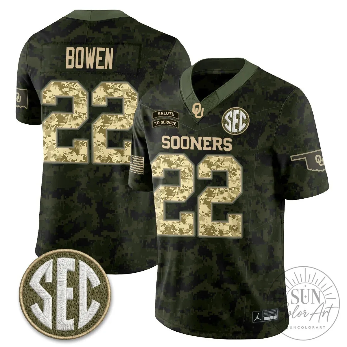 Oklahoma Sooners Mateer Number 10 Salute To Service Football Jersey 67 Oklahoma Sooners Mateer Number 10 Salute To Service Football Jersey