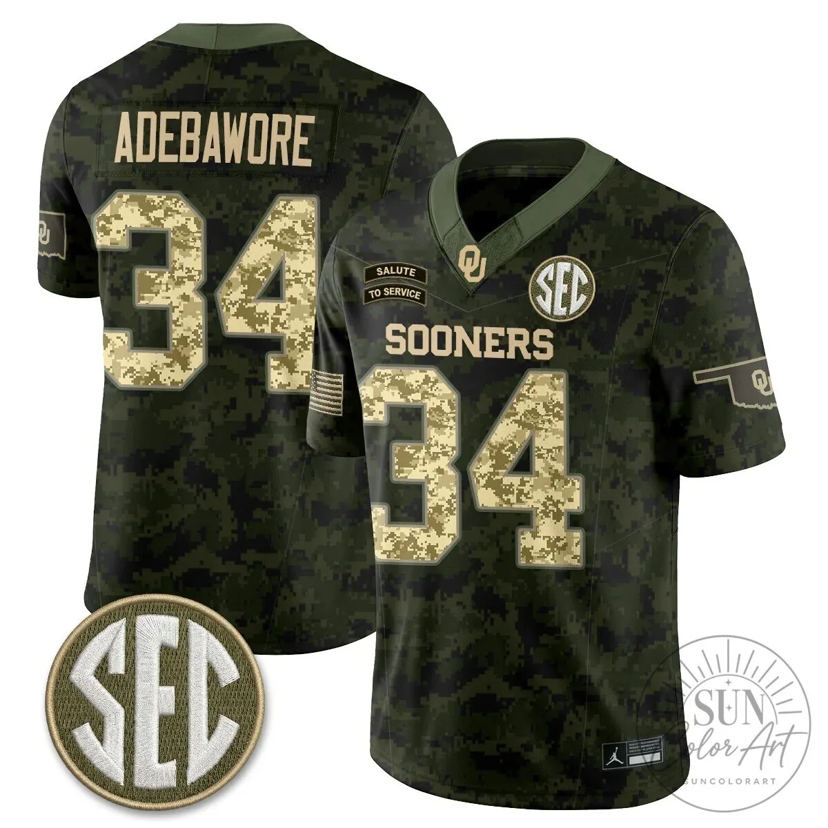 Oklahoma Sooners Mateer Number 10 Salute To Service Football Jersey 68 Oklahoma Sooners Mateer Number 10 Salute To Service Football Jersey