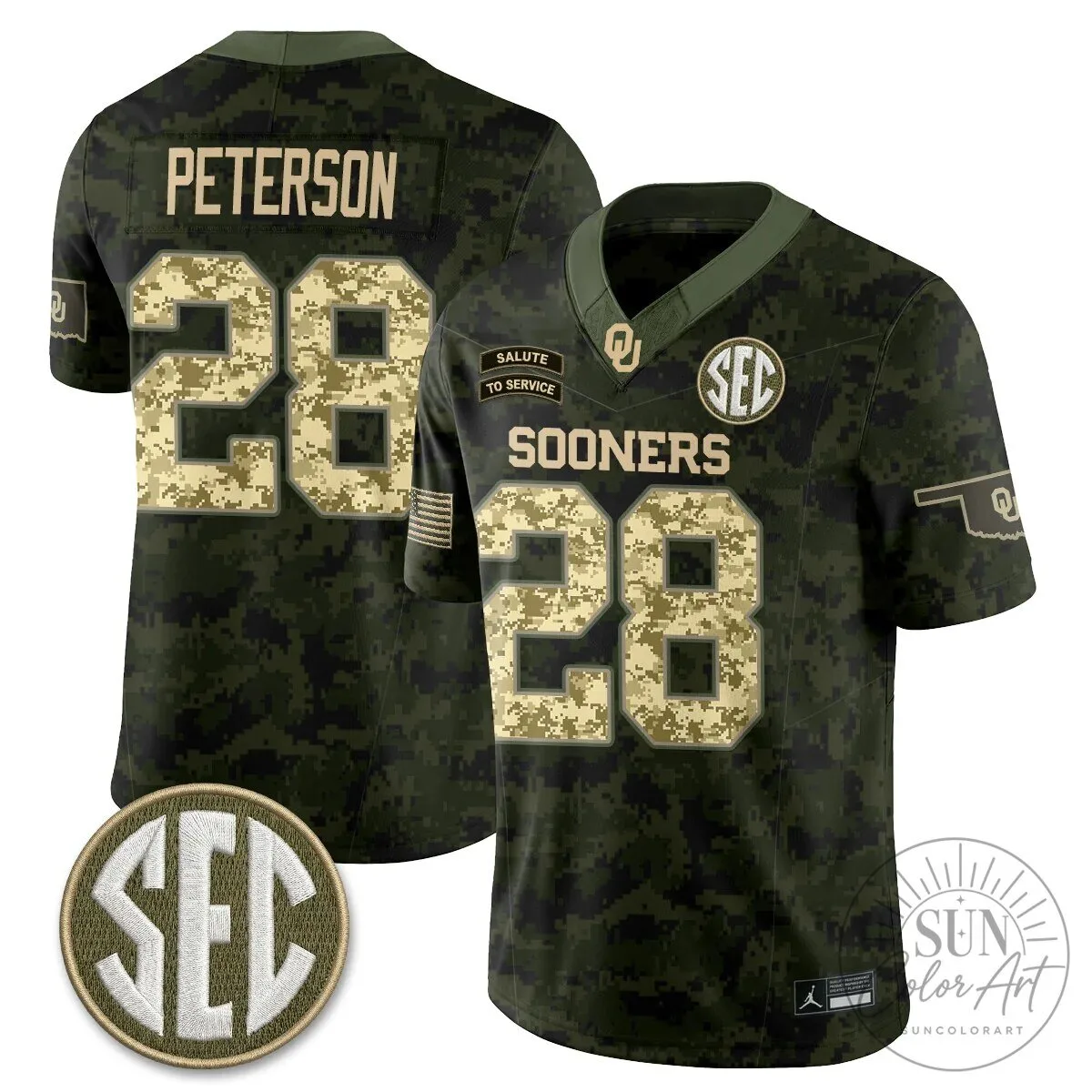 Oklahoma Sooners Mateer Number 10 Salute To Service Football Jersey 71 Oklahoma Sooners Mateer Number 10 Salute To Service Football Jersey