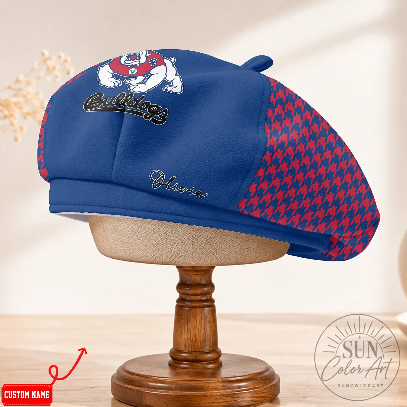 Fresno State Bulldogs NCAA Women's Beret Hat 11 Fresno State Bulldogs NCAA Women