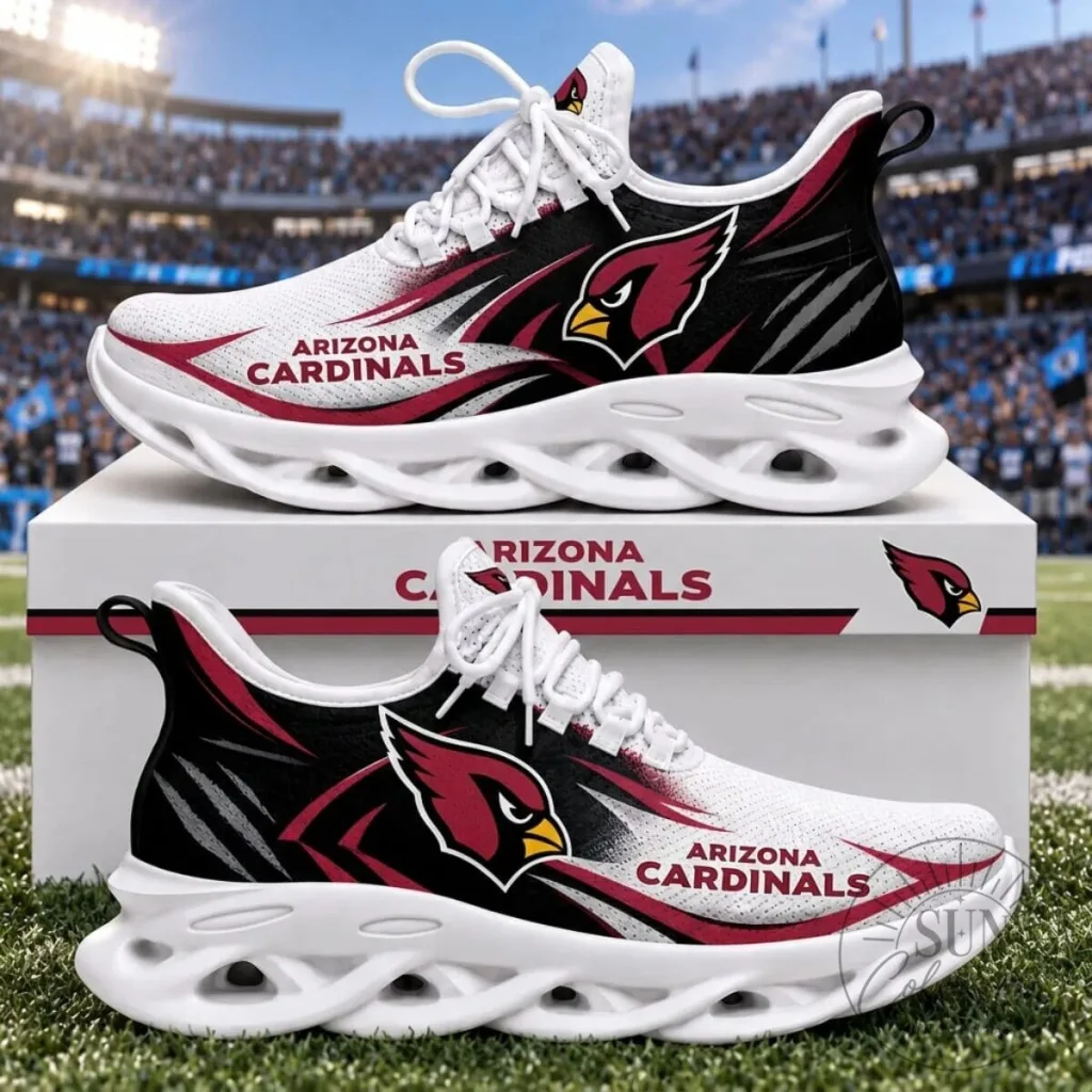 Arizona Cardinals National Football League Team Logo White Chunky Sneakers Arizona Cardinals National Football League Team Logo White Chunky Sneakers
