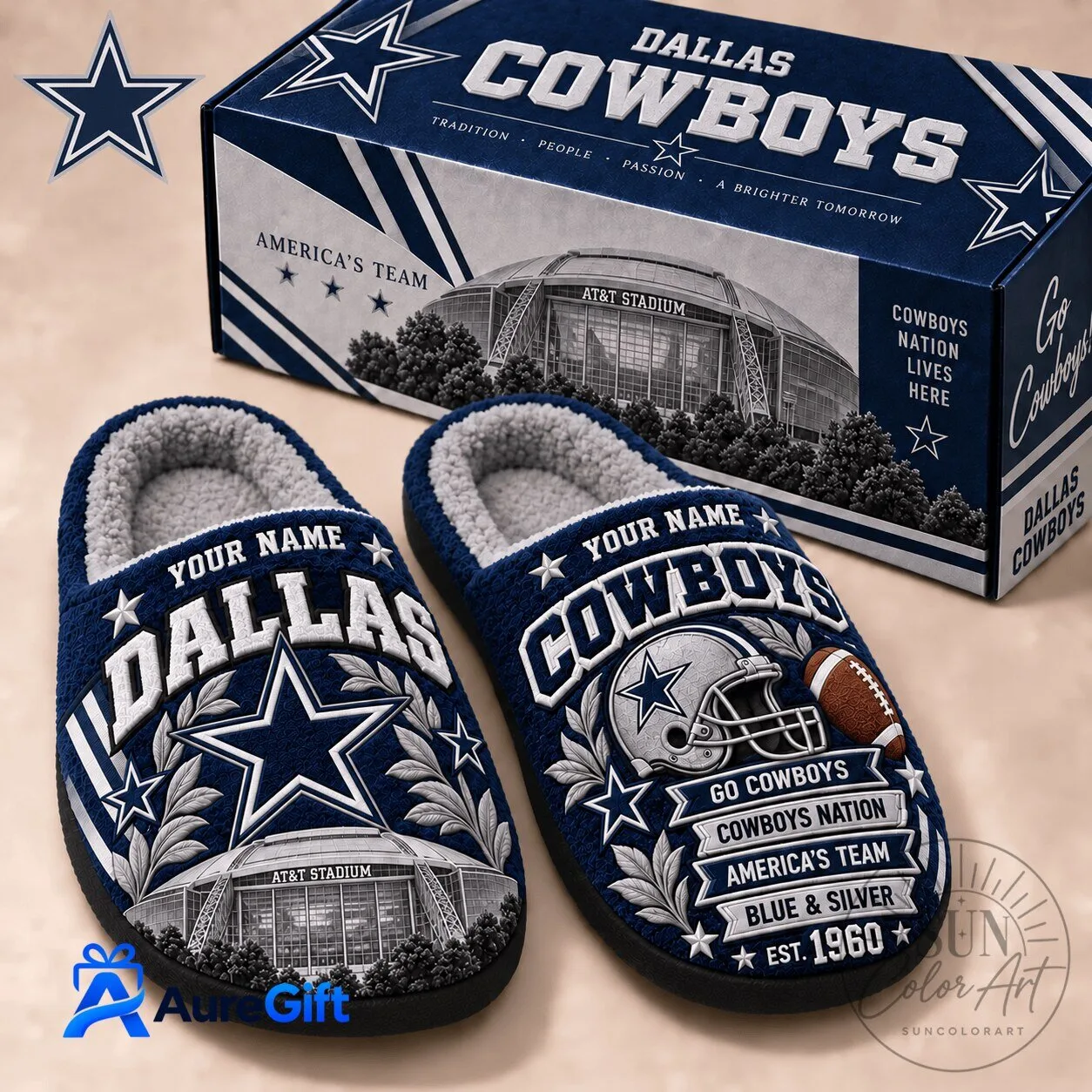 Dallas Cowboys Personalized Football Team Slippers for Men and Women 3 Dallas Cowboys Personalized Football Team Slippers for Men and Women