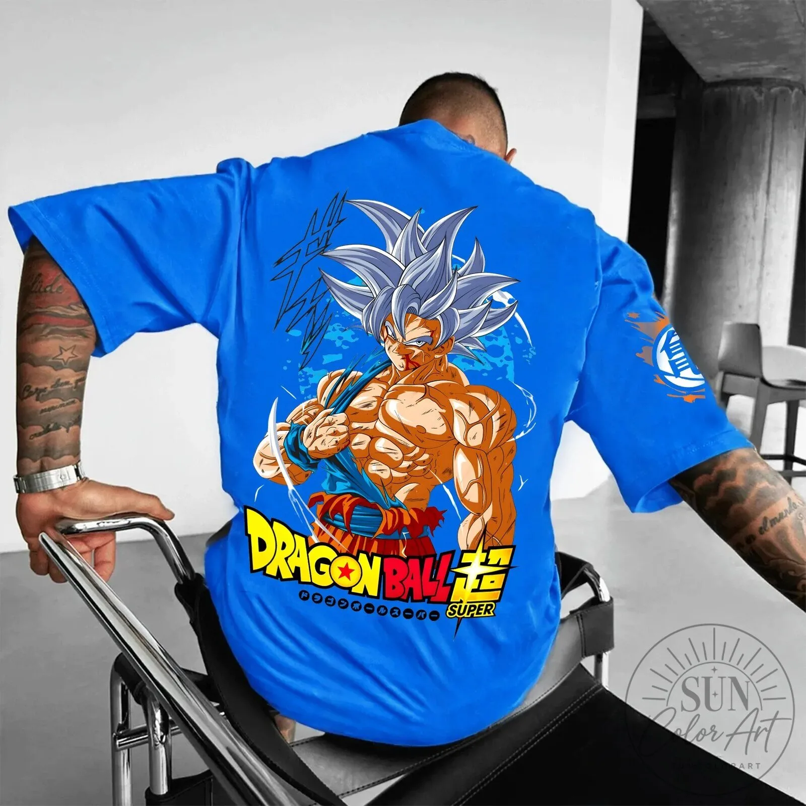 Dragon Ball Super Goku Ultra Instinct Blue Anime Graphic T-Shirt
