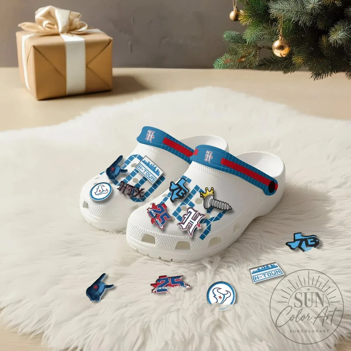 Houston Texans Football Team Fan Crocs Shoes with Charms 7 Houston Texans Football Team Fan Crocs Shoes with Charms